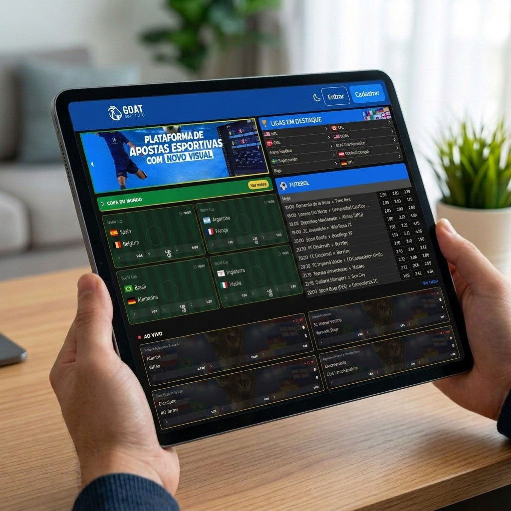Interface do Sportsbook da Goat Soft Loto